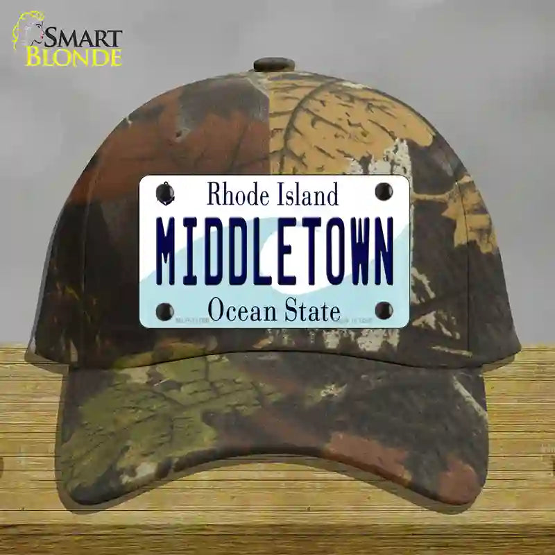 Middletown Rhode Island State Novelty License Plate Hat Cotton / Camoflauge