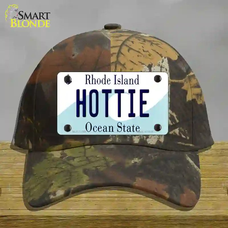 Hottie Rhode Island State Novelty License Plate Hat Cotton / Camoflauge