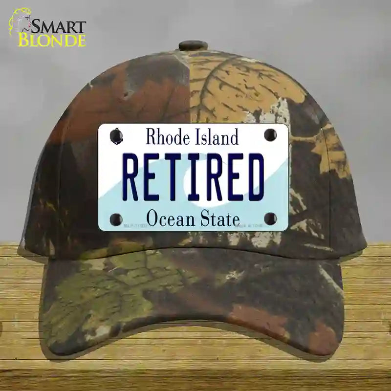 Retired Rhode Island State Novelty License Plate Hat Cotton / Camoflauge