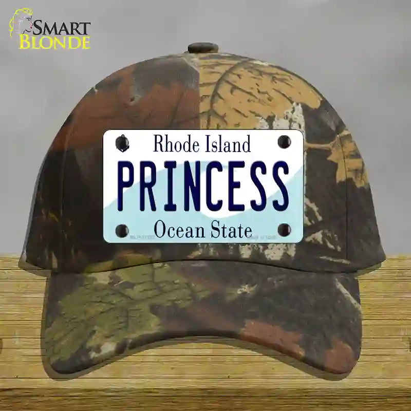 Princess Rhode Island State Novelty License Plate Hat Cotton / Camoflauge