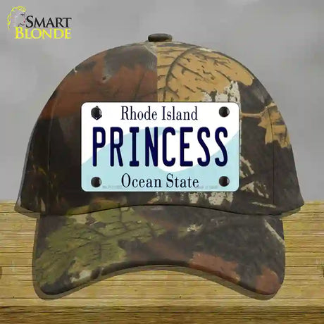 Princess Rhode Island State Novelty License Plate Hat Cotton / Camoflauge