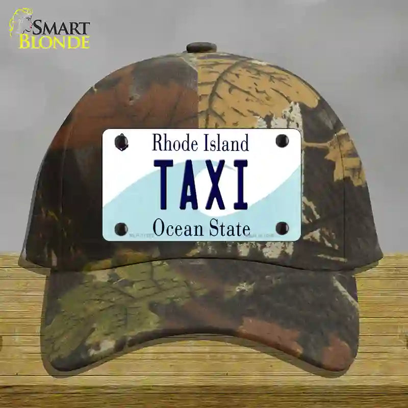 Taxi Rhode Island State Novelty License Plate Hat Cotton / Camoflauge