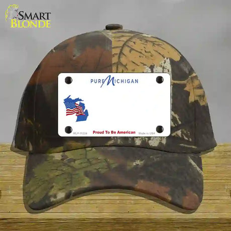 Pure Michigan Proud To Be American Novelty License Plate Hat Cotton / Camoflauge