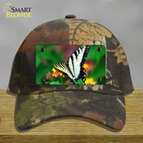 Butterfly Black and White Novelty License Plate Hat Cotton / Camoflauge