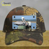 Pelican Two On Pier Novelty License Plate Hat Cotton / Camoflauge