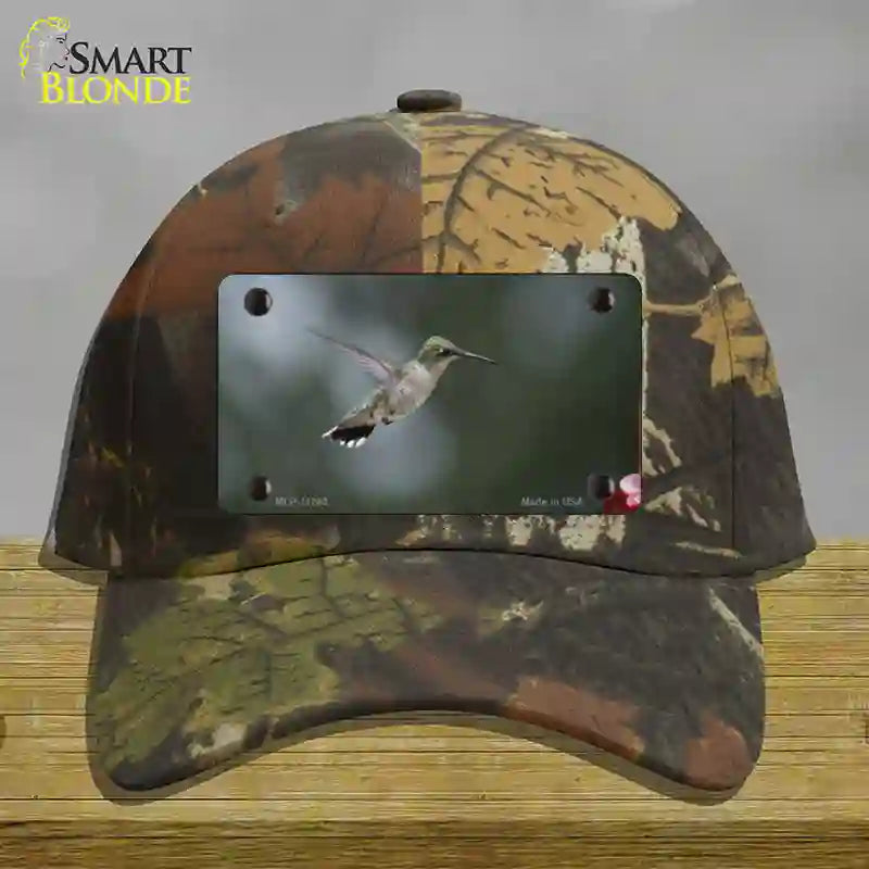 Hummingbird In Flight Novelty License Plate Hat Cotton / Camoflauge