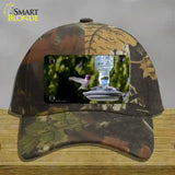 Hummingbird At Feeder Novelty License Plate Hat Cotton / Camoflauge