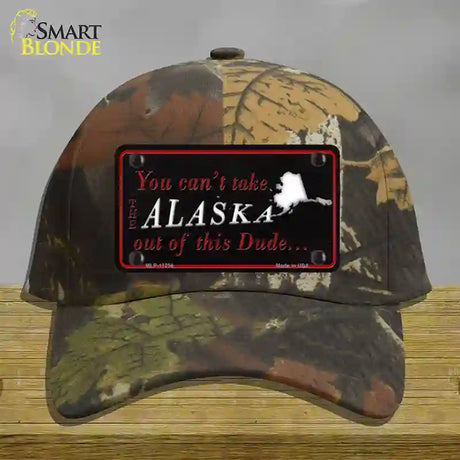 Alaska Dude Novelty License Plate Hat Cotton / Camoflauge