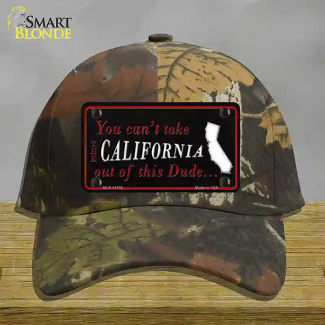 California Dude Novelty License Plate Hat Cotton / Camoflauge