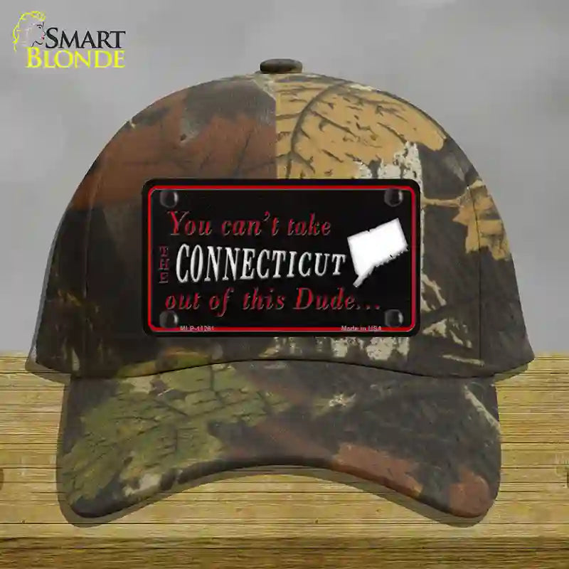 Connecticut Dude Novelty License Plate Hat Cotton / Camoflauge