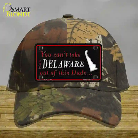 Delaware Dude Novelty License Plate Hat Cotton / Camoflauge