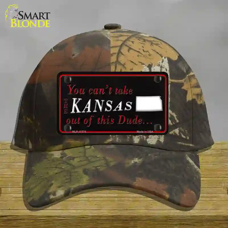 Kansas Dude Novelty License Plate Hat Cotton / Camoflauge