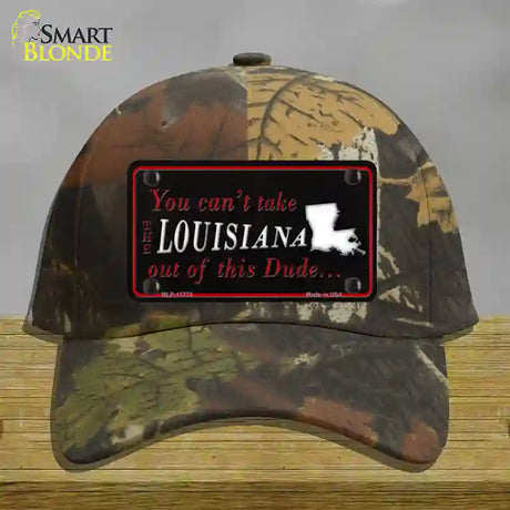 Louisiana Dude Novelty License Plate Hat Cotton / Camoflauge