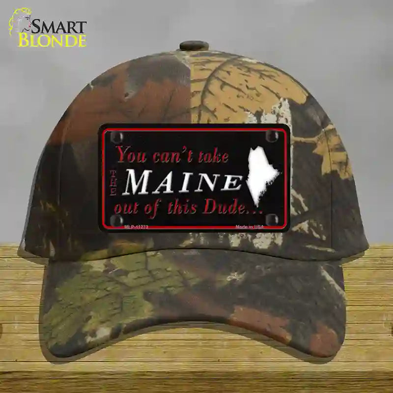 Maine Dude Novelty License Plate Hat Cotton / Camoflauge