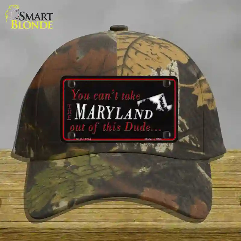 Maryland Dude Novelty License Plate Hat Cotton / Camoflauge