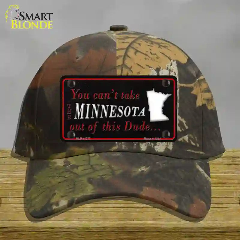 Minnesota Dude Novelty License Plate Hat Cotton / Camoflauge