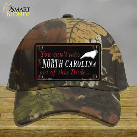 North Carolina Dude Novelty License Plate Hat Cotton / Camoflauge