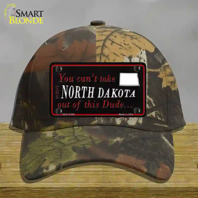 North Dakota Dude Novelty License Plate Hat Cotton / Camoflauge