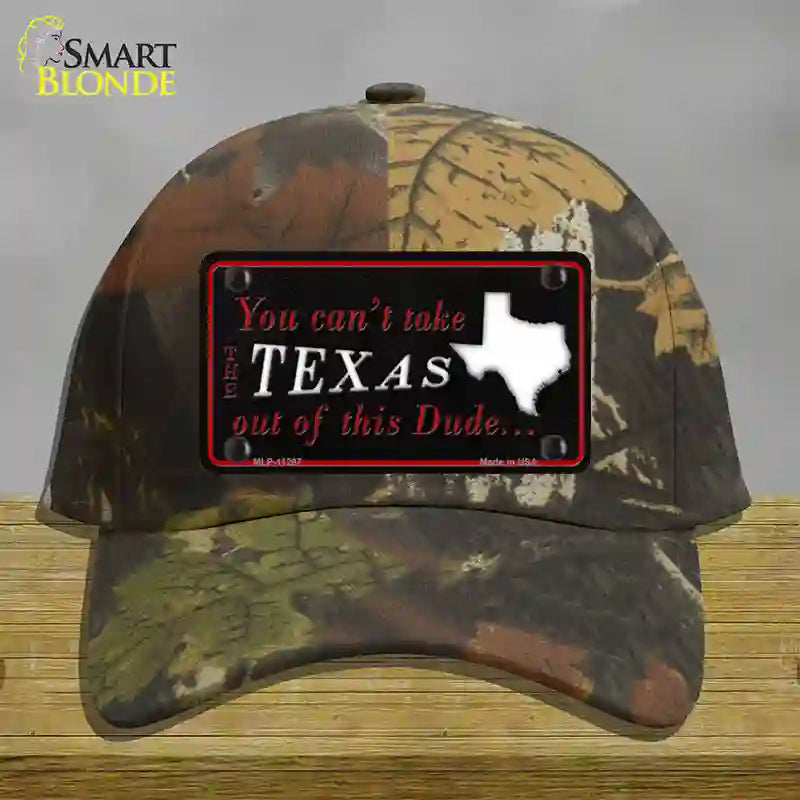 Texas Dude Novelty License Plate Hat Cotton / Camoflauge