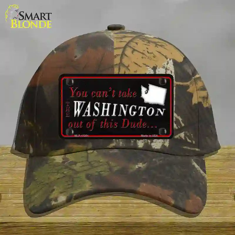 Washington Dude Novelty License Plate Hat Cotton / Camoflauge