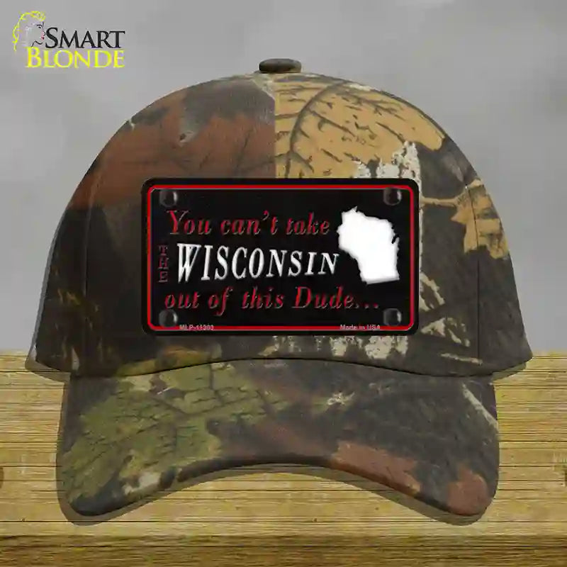 Wisconsin Dude Novelty License Plate Hat Cotton / Camoflauge