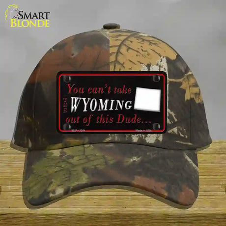 Wyoming Dude Novelty License Plate Hat Cotton / Camoflauge