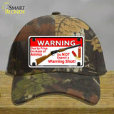 Do Not Expect A Warning Shot Novelty License Plate Hat Cotton / Camoflauge