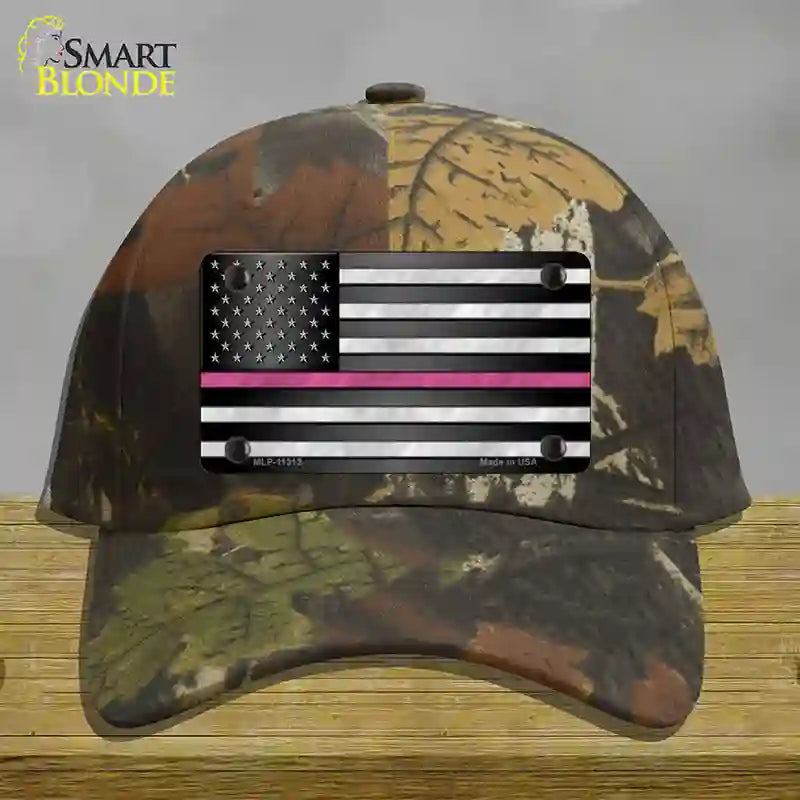 Thin Pink Line Novelty License Plate Hat Cotton / Camoflauge