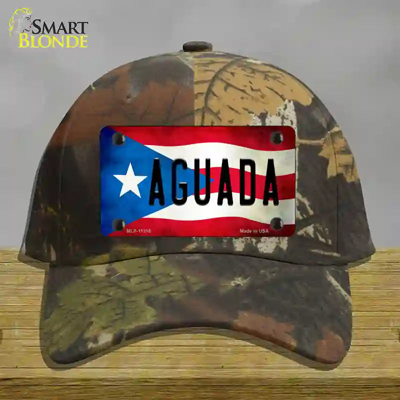 Aguada Puerto Rico Flag Novelty License Plate Hat Cotton / Camoflauge