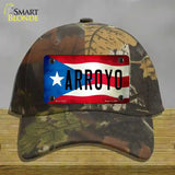 Arroyo Puerto Rico Flag Novelty License Plate Hat Cotton / Camoflauge