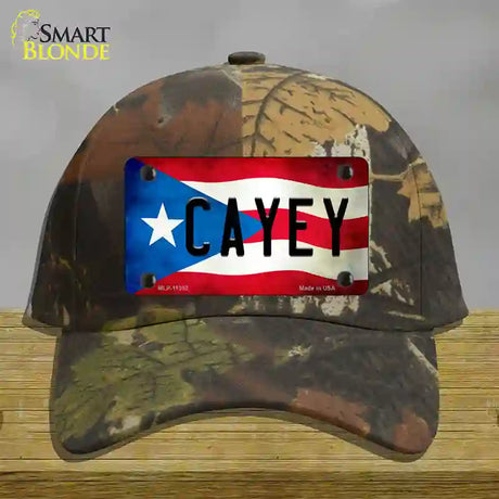 Cayey Puerto Rico Flag Novelty License Plate Hat Cotton / Camoflauge