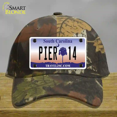 Pier 14 South Carolina Novelty License Plate Hat Cotton / Camoflauge