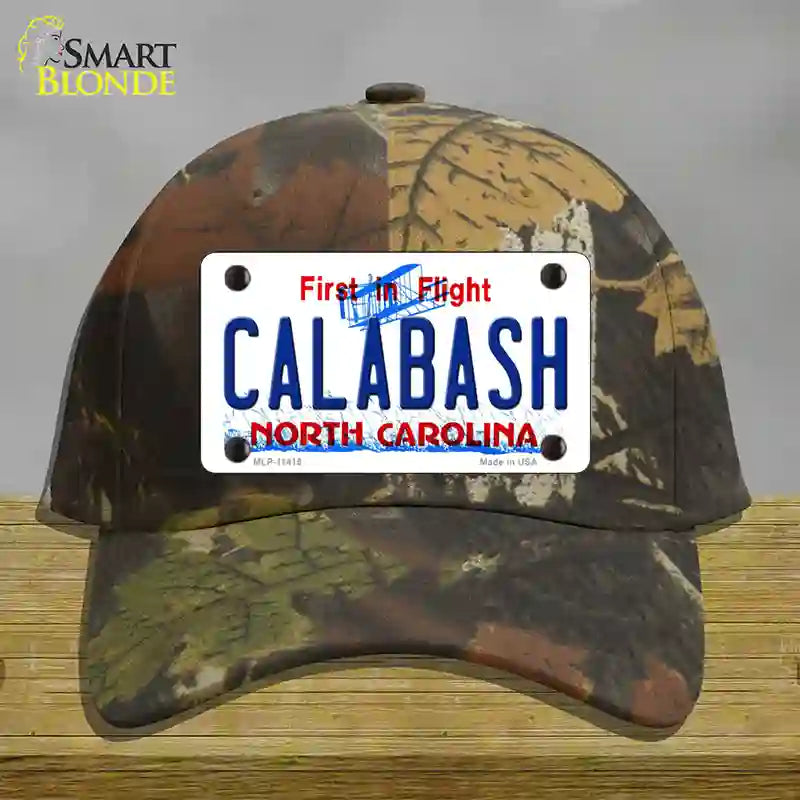 Calabash North Carolina Novelty License Plate Hat Cotton / Camoflauge