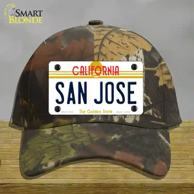 San Jose California Novelty License Plate Hat Cotton / Camoflauge