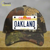 Oakland California Novelty License Plate Hat Cotton / Camoflauge