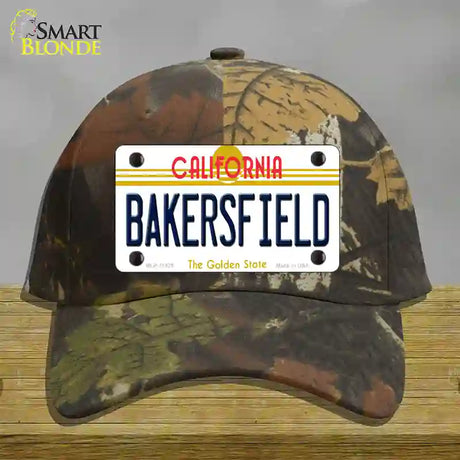 Bakersfield California Novelty License Plate Hat Cotton / Camoflauge