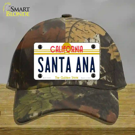 Santa Ana California Novelty License Plate Hat Cotton / Camoflauge