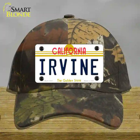 Irvine California Novelty License Plate Hat Cotton / Camoflauge