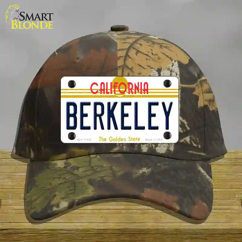 Berkeley California Novelty License Plate Hat Cotton / Camoflauge