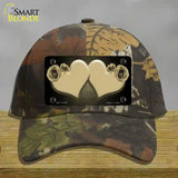 Hearts Over Roses In Gold Novelty License Plate Hat Cotton / Camoflauge