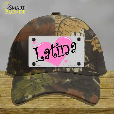 Latina Novelty License Plate Hat Cotton / Camoflauge