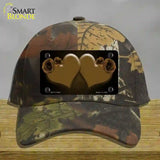 Hearts Over Roses In Brown Novelty License Plate Hat Cotton / Camoflauge