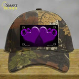 Hearts Over Roses In Purple Novelty License Plate Hat Cotton / Camoflauge