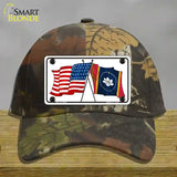 Mississippi Crossed US Flag Novelty License Plate Hat Cotton / Camoflauge