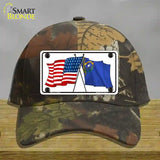 Nevada Crossed US Flag Novelty License Plate Hat Cotton / Camoflauge