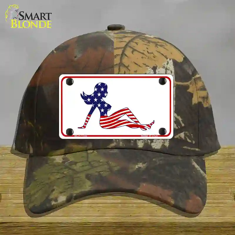 American Mud Flap Girl Novelty License Plate Hat Cotton / Camoflauge