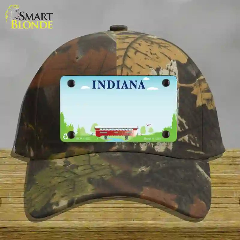 Indiana Recycle State Blank Novelty License Plate Hat Cotton / Camoflauge