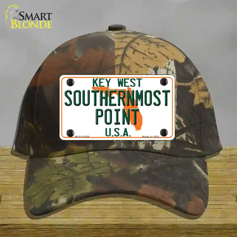 Key West Southernmost Point Novelty License Plate Hat Cotton / Camoflauge