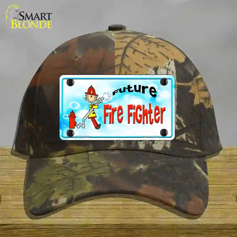 Future Fire Fighter Novelty License Plate Hat Cotton / Camoflauge