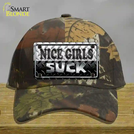 Nice Girls Suck Novelty License Plate Hat Cotton / Camoflauge